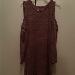 Tank top off the shoulder t-shirt dress